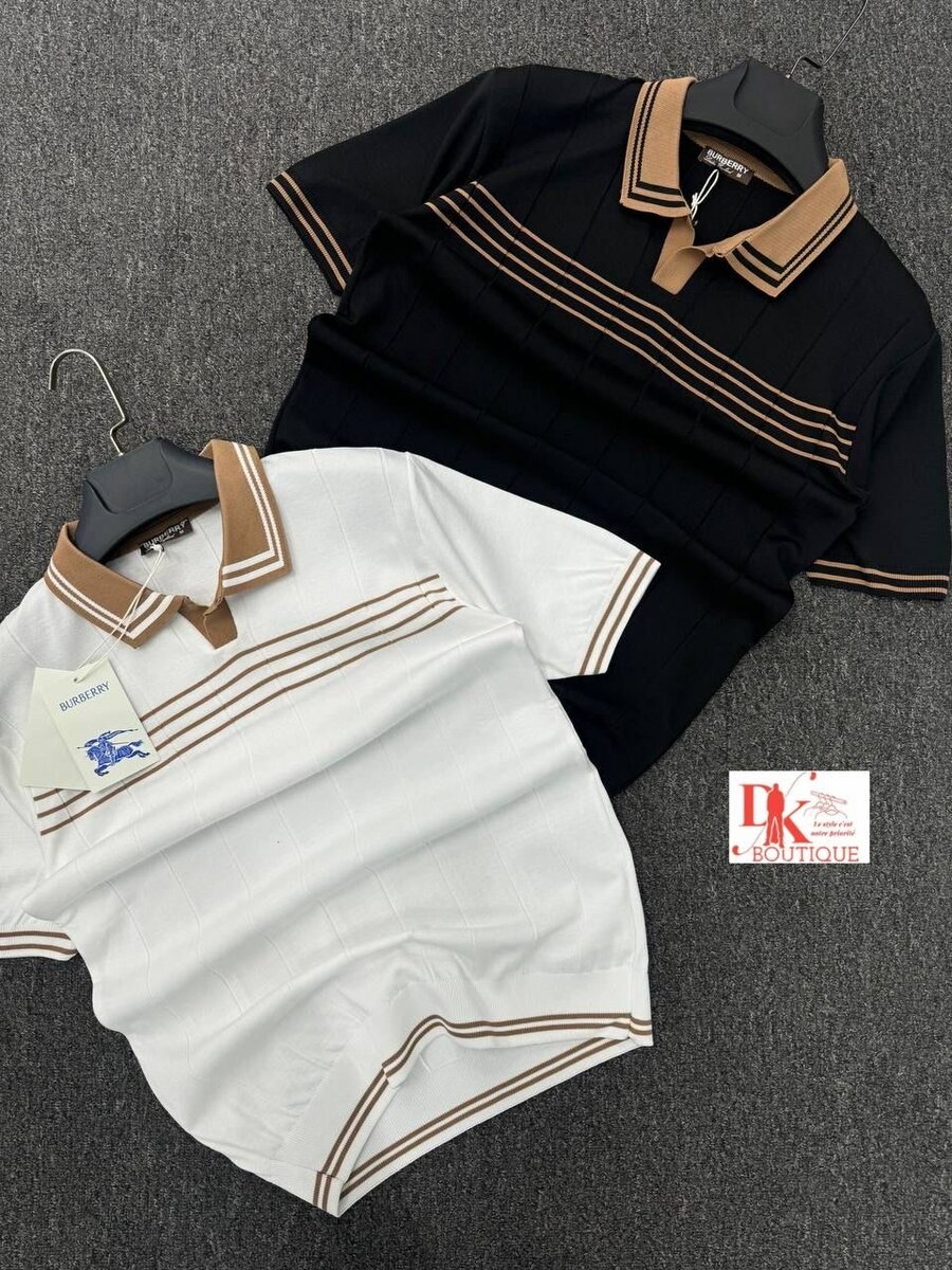 Polo élégant rayé pour hommes