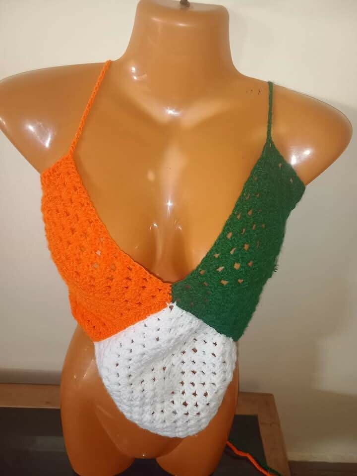 Top crochet fait main femme