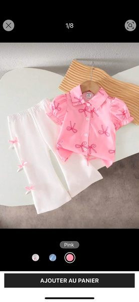 Ensemble rose fille élégant