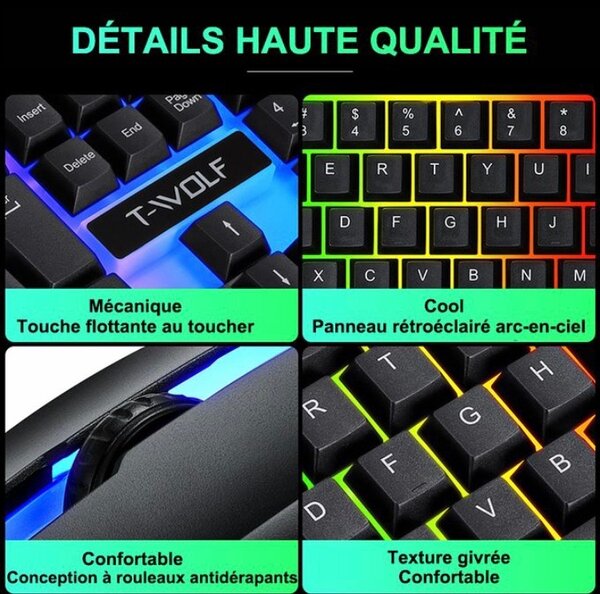 Clavier+Souris (lumineux RGB)