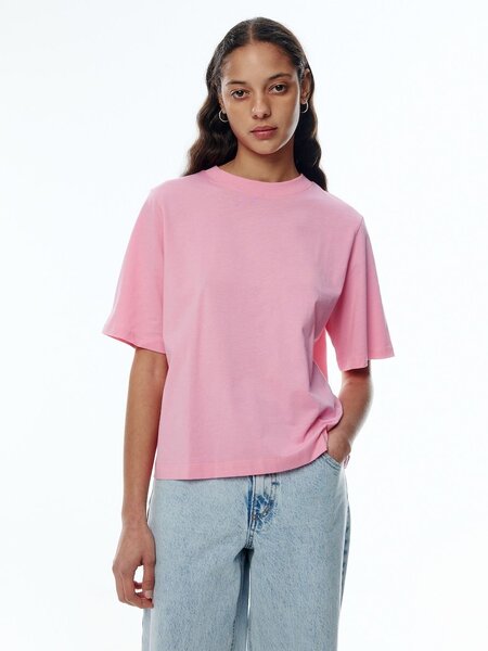 T-shirt rose femme basique