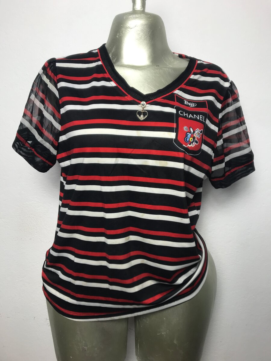 T-shirt rayé à manches courtes