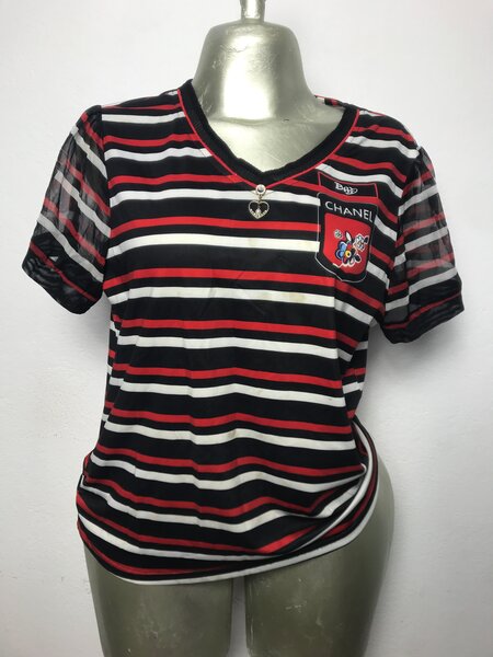 T-shirt rayé à manches courtes