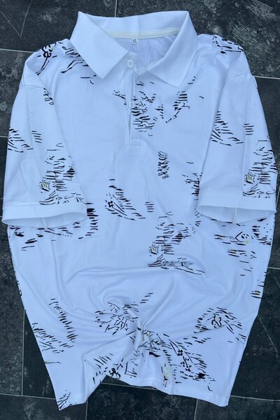 Polo décontracté imprimé homme