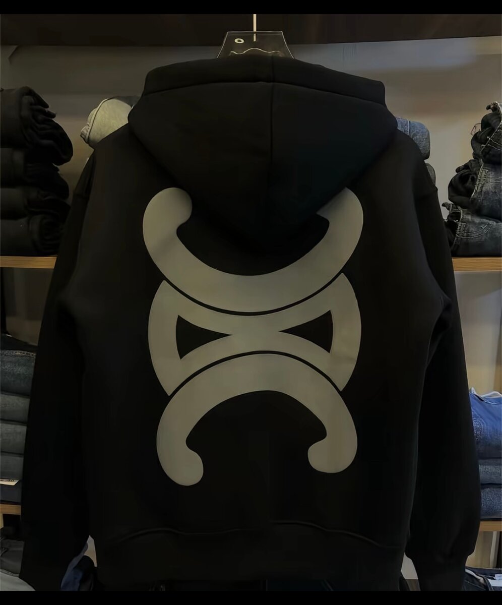 Sweat à capuche noir avec logo