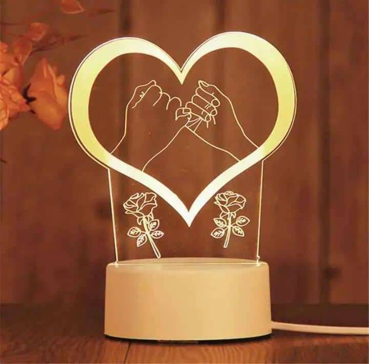 Lampe décorative coeur en LED