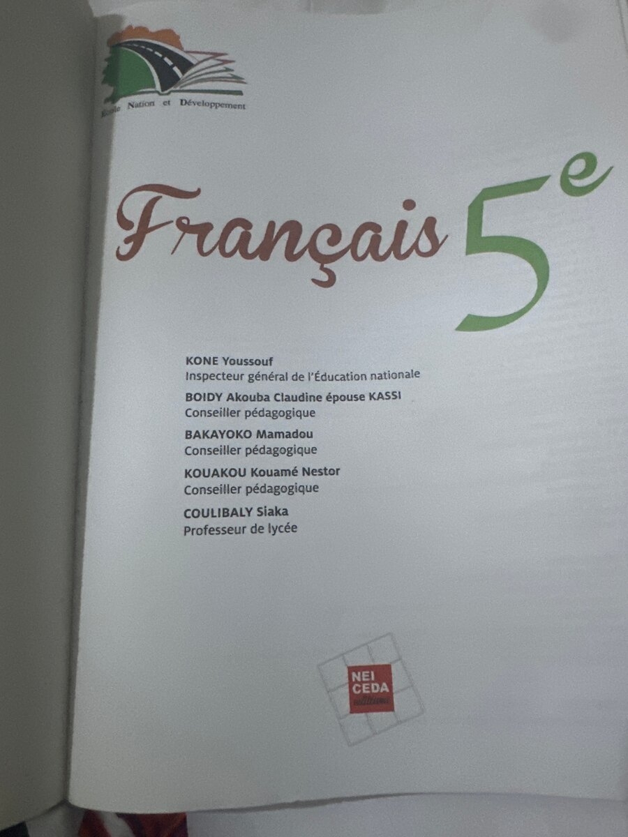 Livre Français 5e