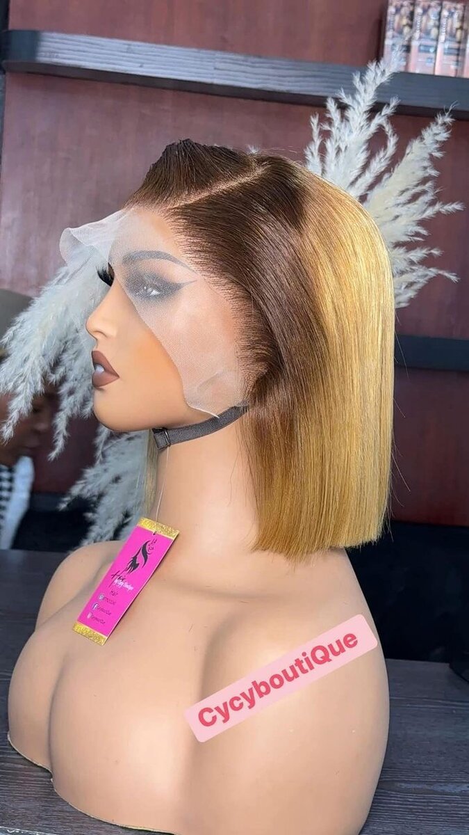 Perruque Lace Front Bob Colorée