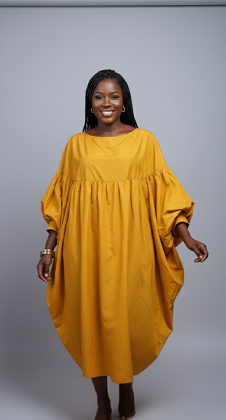 Robe oversized jaune élégante