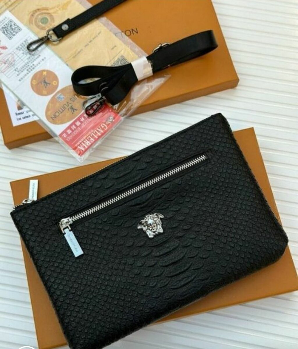 Sacoche en cuir texturé homme