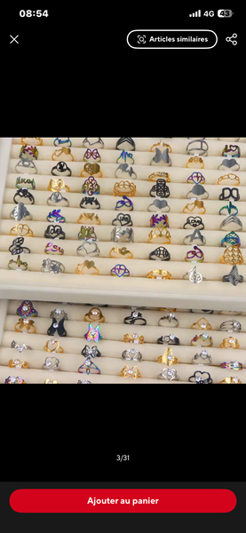 Bagues Mixte en Acier Inoxydable