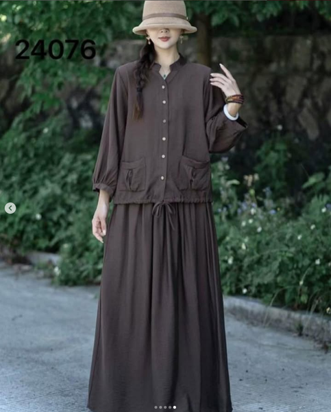 Черный  Костюм с юбкой 