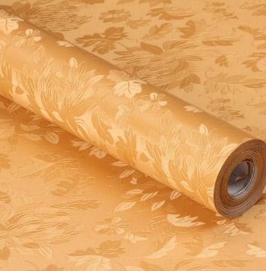 Papier peint floral doré