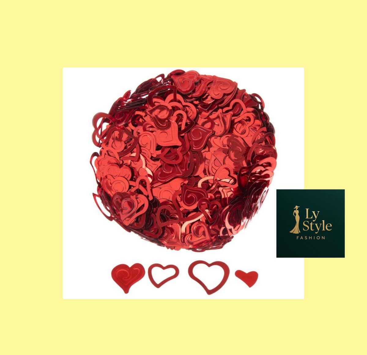 Confettis Cœurs Rouges Déco