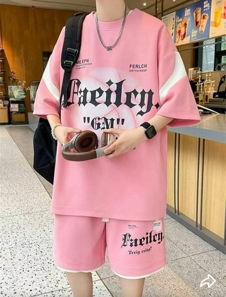 Ensemble de survêtement rose unisexe