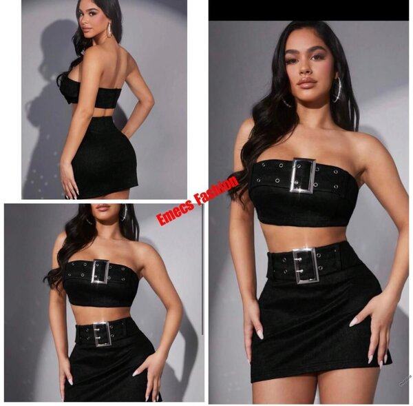 Robe Noire Bustier Glamour