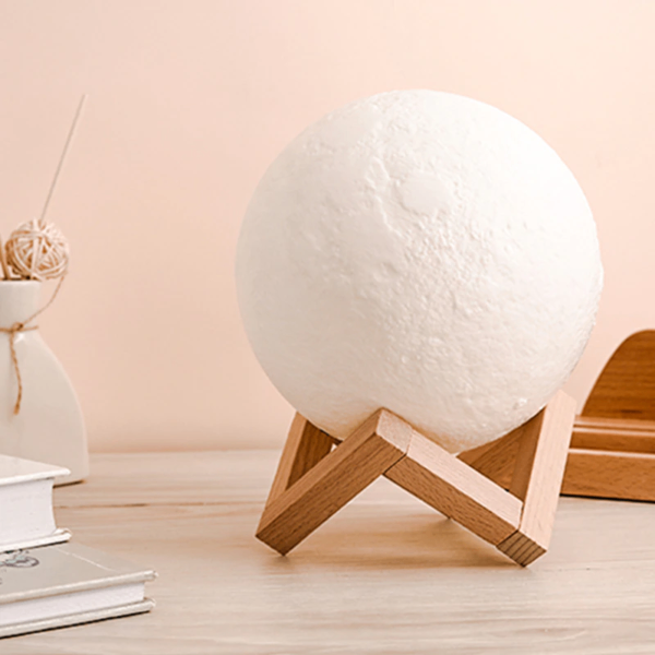Led Moon Ball Lamp  3d Printed Lunar Lamp Colorful Night