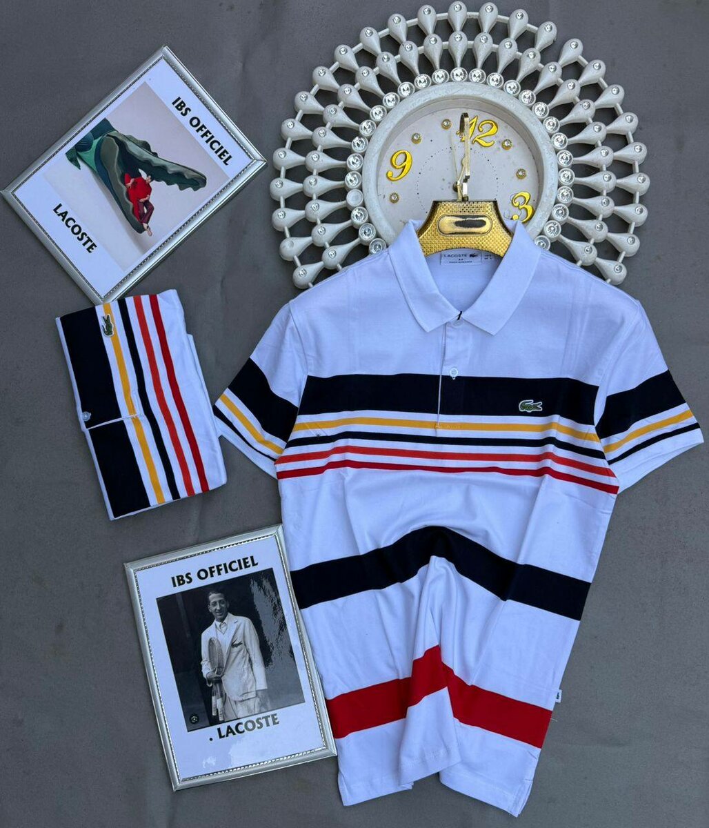 Polo rayé élégant homme