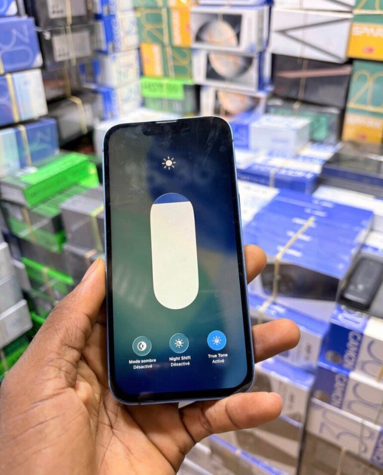 Smartphone bleu moderne