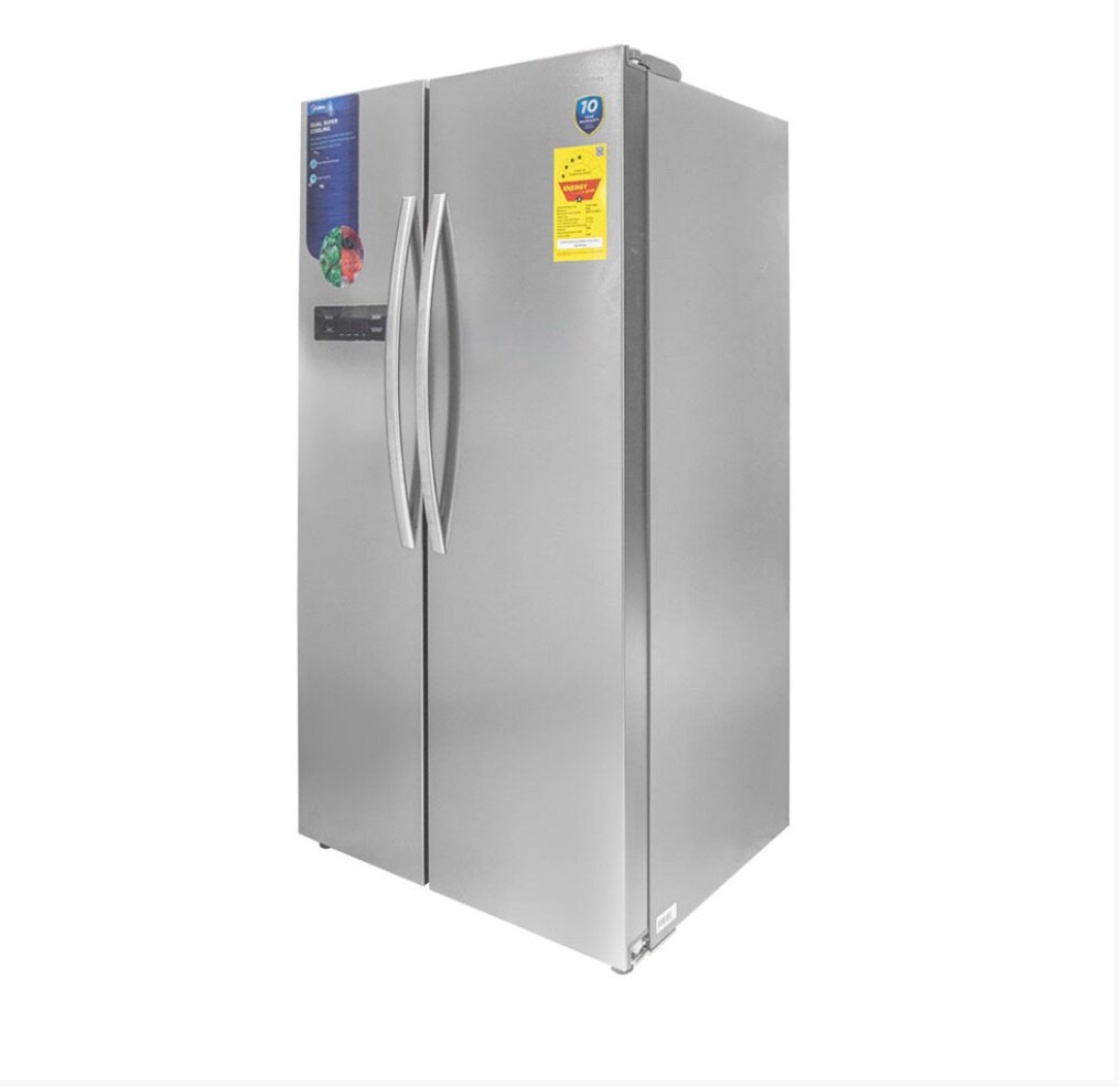 Midea Side By Side Fridge 510 Litres Silver