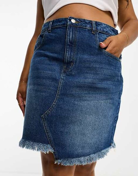 Jupe en jean délavé