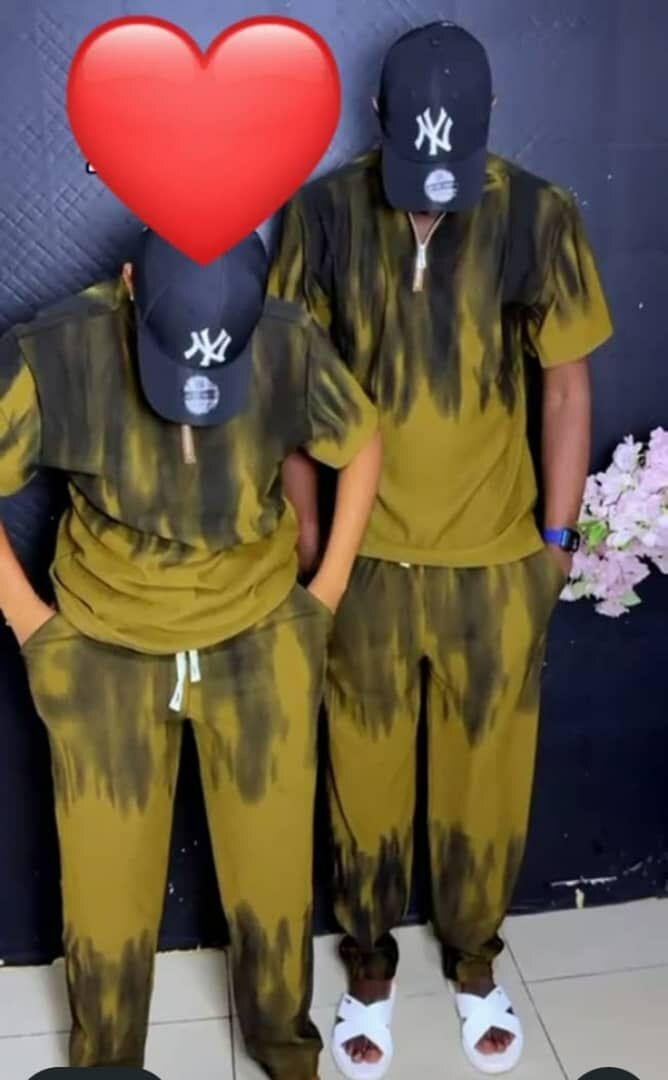 Ensemble tie-dye homme