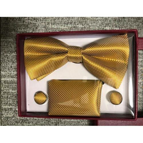 Noeud Papillon Doré Set Élégant