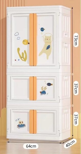 Armoire haute enfant colorée