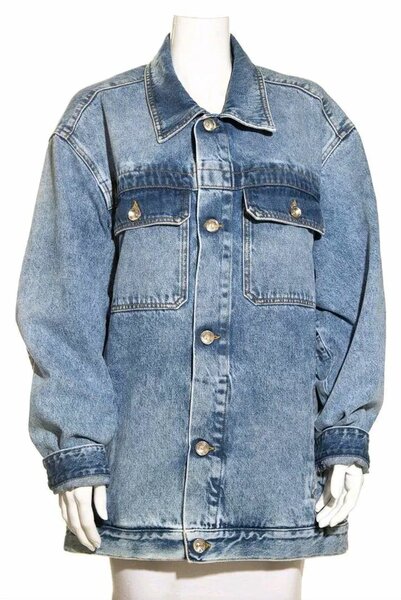 Veste en jean bleu clair ample