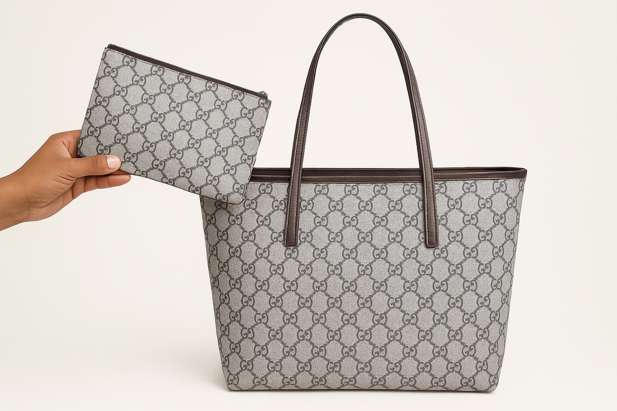 Sac cabas élégant et pochette