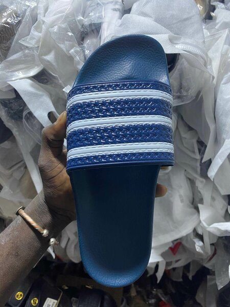 Sandales slides bleues confort