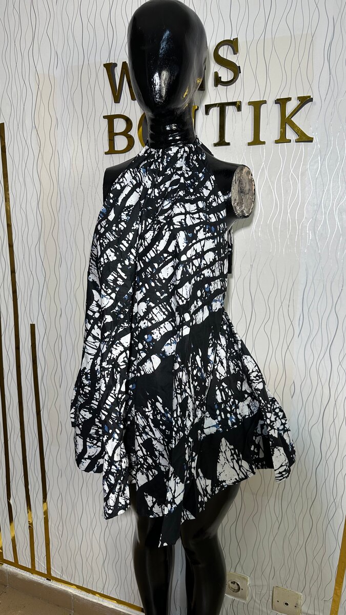 Mini robe en pagne Ankara