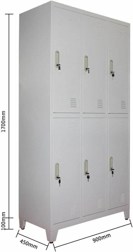 Armoire à casiers métallique 6 portes