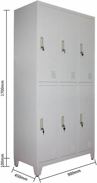 Armoire à casiers métallique 6 portes