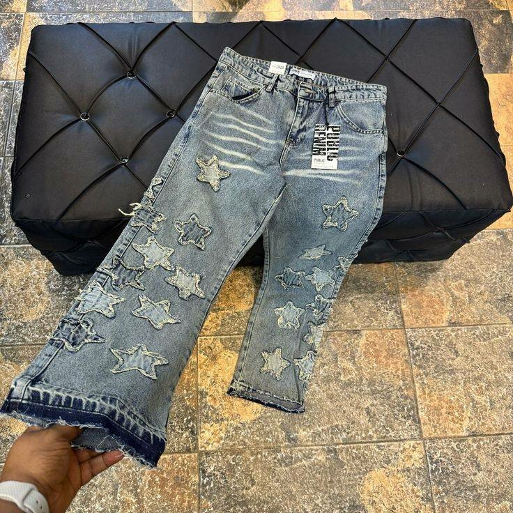 Jeans créatifs brodés