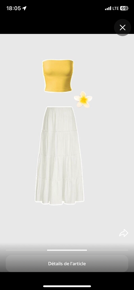 Ensemble Jupe Top Été