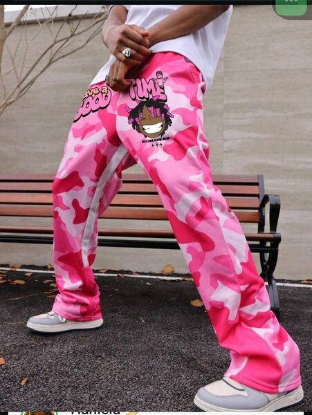 Pantalon camouflage rose tendance