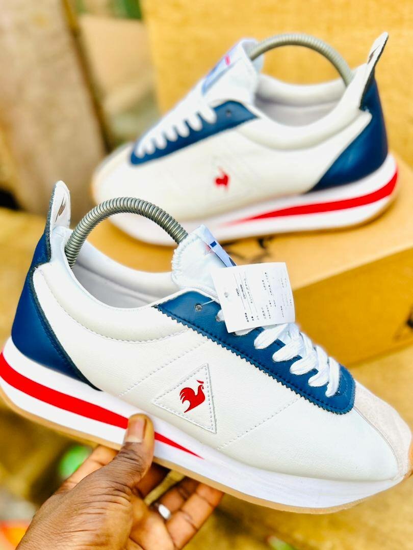 Sneakers sport chic blanc-rouge