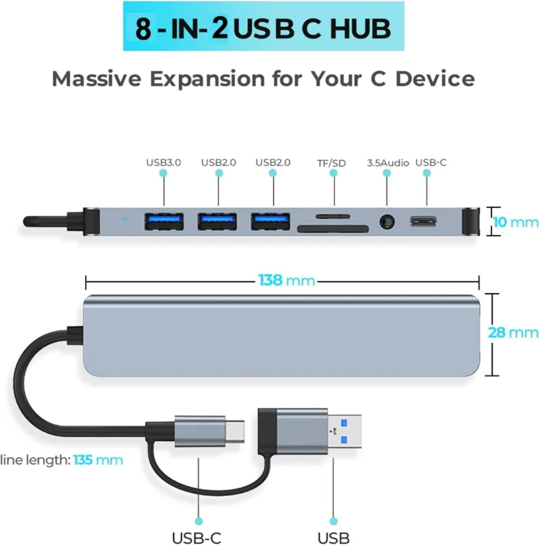 Hub 8in2