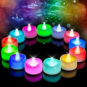 Bougies LED Multicolores 24pcs