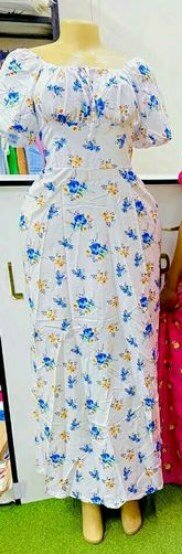 Summer dress white with print
