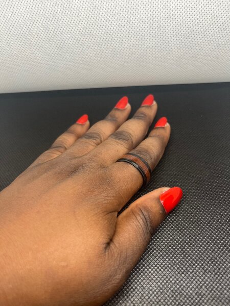 Bague élégante en acier