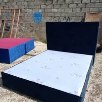 custom made bed with a high base
