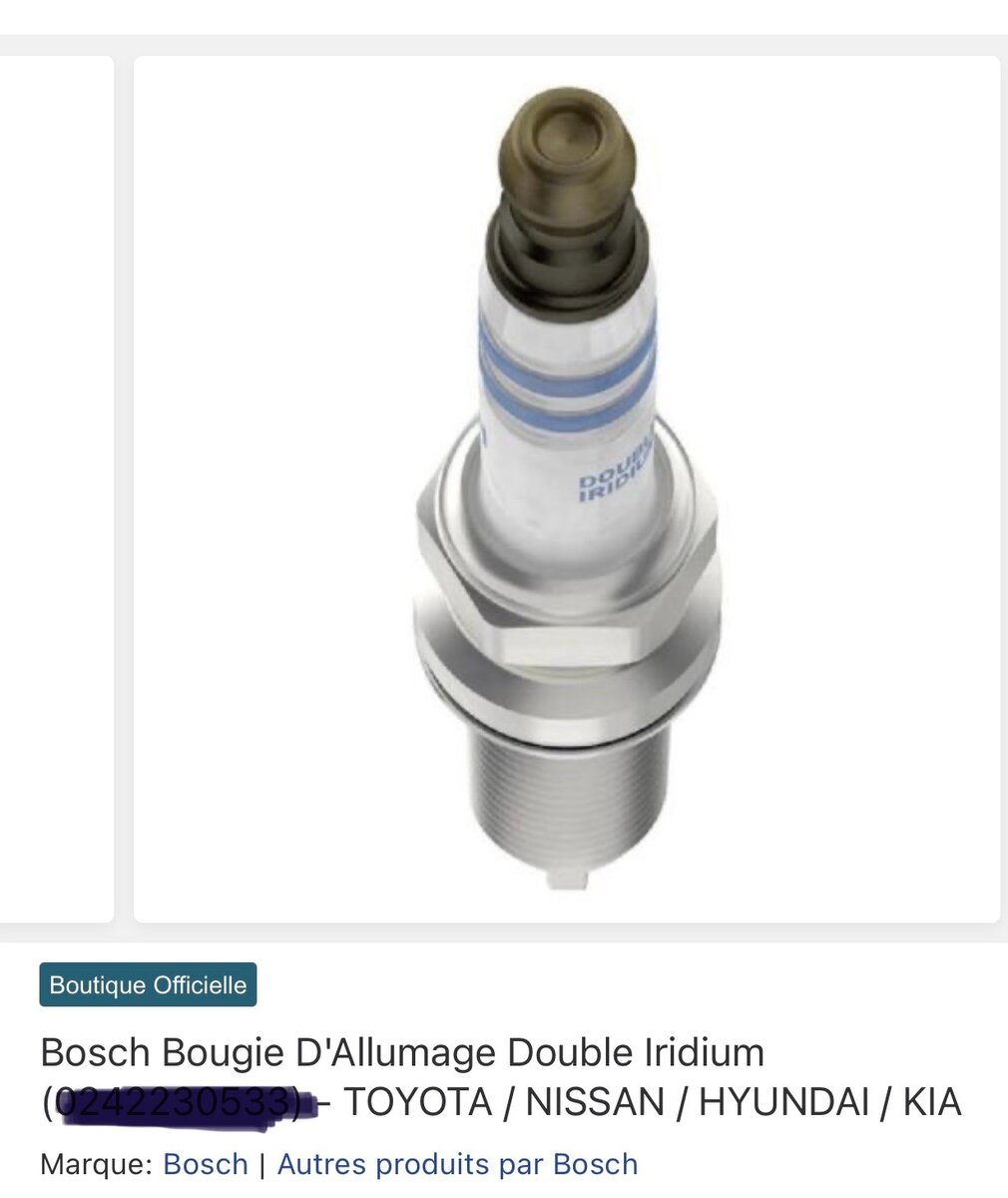 Bougie Allumage Iridium Bosch
