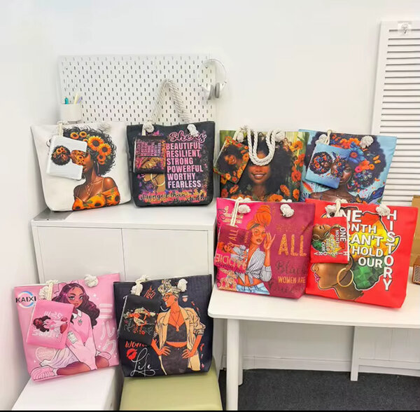 Sac cabas en toile coloré