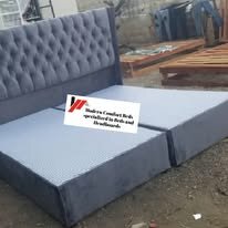 custom made bed with a high base