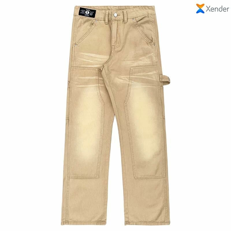 Pantalon cargo beige homme