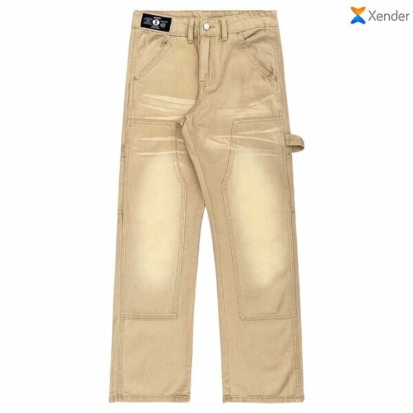 Pantalon cargo beige homme