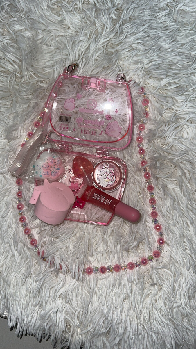 Trousse à Maquillage Transparente Rose