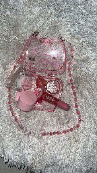 Trousse à Maquillage Transparente Rose
